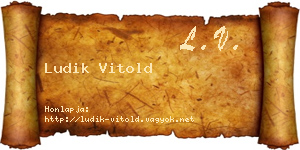 Ludik Vitold névjegykártya